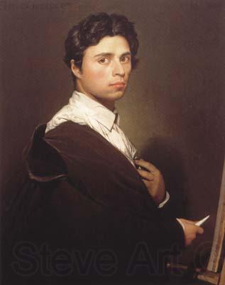 Jean Auguste Dominique Ingres Self-portrait at the Easel (mk04) France oil painting art
